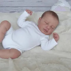 【リアルな3Dペイント】48cm リボーンドール スリーピングベビードール 布ボディ ビニール製手足 19インチ 女の子向け リアルな赤ちゃん人形 おもちゃ 誕生日プレゼント ギフト コンパニオン人形