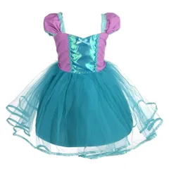 新品 [Dressy Daisy] 幼児 女の子 人魚姫 コスチューム コスプレ 衣装 子供 チュール スカート アリエル プリンセス ドレス ハロウィン 仮装 サイズ 6～7歳 120