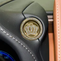 新品 「向けの」トヨタ アルファード/カローラ/ヤリス/シエンタ/プリウス/ヴォクシー/ノア/クラウン/C-HR/ハリアー/アクア ワンプッシュスタート デコレーション 高硬度亜鉛合金 錆びなし チェコ産 ボショロイ クリスタル 手作り 貼り付け簡単 内装カス