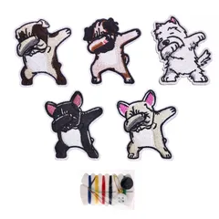 【在庫セール】アニメ動物 5個入り ファッション かわいい ファッション アイロンワッペン 個性 多種多様なデザイン 刺しゅうパッチ DIY装飾 アクセサリー サムコス 衣類 飾り