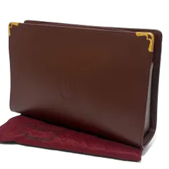 Cartier カルティエ クラッチバッグ セカンドバッグ マストライン レザー ボルドー 美品