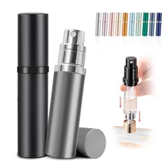 【数量限定】5ml 底部充填 小分け ボトル ミニ 詰め替え 持ち歩きボトル 漏れない 入れ替え 携帯 持ち運び 回転 アトマイザー 香水用 容器 アトマイザー 男女兼用 香水 (ダークパール)のサムネイル