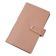 【特価商品】クレジット 名刺 収納 ポイント カード入れ 96枚 ホルダー 大容量 メンズ レディース ケース CARD カード CASE 6カラー レザー (ピンク)