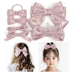 【在庫セール】女の子 3個セット キッズ ヘアアクセサリー 髪飾り パーティー 子供用 フォーマル 結婚式 発表会 可愛い 入学式 卒業式 入園式 大きめ 卒園式 写真撮影 七五三 リボン 髪留め ホワイト ヘアアレンジ ヘアクリップ まとめ髪 シンプル おし