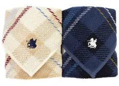 【特価商品】おしゃれ チェック トラッド パイルハンカチ ギフトセット 箱入り ギフト 2枚組 ハンカチ ボックス ブランド プレゼント BCS 贈り物 POLO