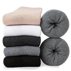 【在庫セール】5足セット 防寒 保温 冬 あったか ソックス 厚手 極暖 耐久性 暖かい 伸縮性 室内 レディース アウトドア 登山 靴下 キャンプ22.0-25.0cm