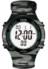 【在庫処分】EZON L008デジタルウォッチ5AT防水ストップウォッチカウントダウンタイマー/クロノグラフ/ラップタイミング/ELバックライト/アラーム付き、Bluetooth非対応、男女兼用デジタルスポーツウォッチL008 (green)のサムネイル