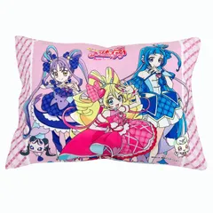 【数量限定】MORIPiLO 子供 枕 低め キミとアイドル プリキュア ピンク 約28x39cm 肌にやさしい綿100生地 洗える カバー付き ぬいぐるみ クッション グッズ キャラクター まくらのモリシタ