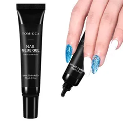 【特価商品】ジェル 長持ちす、装飾用 ジェル ネイルチップ ネイル ネイル のアップグレード、超強力硬化 デザインと ネイル用 ジェル、フェイク DIY ネイルチップ用 ネイルチップ接着剤 ネイル ネイルグルー TOMICCA