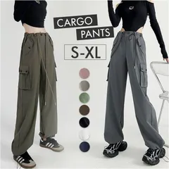 ☆ XL ☆ パンツ カーゴパンツ レディース ワイドパンツ ドロスト レディース ボトムス パンツ カーゴパンツ ズボン おしゃれ ゆったり ウエストゴム 春秋 ストリート 体型カバー カジュアル ロングパンツ アウトドア レジャー 長ズボン 動きやすい