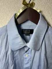 【極上の着心地】dunhill ダンヒル 高級 ワイシャツ ドレスシャツ 41-82 L相当 ライトブルー 水色 コットン 伊藤忠商事 日本製 迅速発送 ビジネス フォーマル メンズ 刺繍ロゴ 胸ポケット ワンポイント オックスフォード風 訳あり 迅速物販のサムネイル