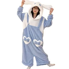 新品 [もうほうきょう] 可愛い 着ぐるみ パジャマ レディース 着ぐるみパジャマ オールインワン 可愛い 秋冬 長袖 ルームウェア フード付き 寝巻き もこもこ ゆったり 部屋着 保温 暖かい (写真色BXL)
