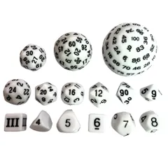 ideastore 100面ダイス ダイス 百面ダイス 多面体サイコロセット 15個入り (ホワイト) [ホワイト]