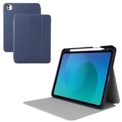 新品 エレコム iPad Pro 11インチ (M4) ケース カバー オートスリープ/ウェイク フリーアングル スタンド Apple Pencil収納 ネイビー TB-A25PMSANV
