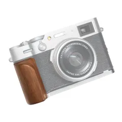 新品 SIUTATDSH カメラグリップ 対応 Fujifilm Fuji 富士 X100VI カメラ専用 L型クイックリリースプレート、実木製ハンドル、三脚設置でき (クルミ木銀板)のサムネイル