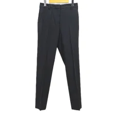 プラステ PLST テーパードパンツ S 紺系 ネイビー センタープレス 無地 シンプル