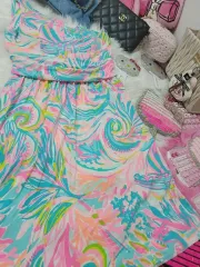 片方オフショルダー パータン ロング ONE PIECE リリー퓰リチャー