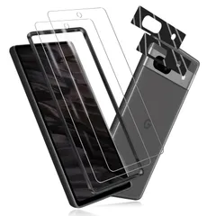 【新着商品】Pixel Pixel 8A 8A 專用フィルム 8A Pixel 厚さ0.33㎜ （1Xガイド枠付き）対応 硬度9H 液晶保護フィルム 気泡ゼロ 強化ガラス 2枚 ガラス飛散防止 2枚 指紋防止高精細 フィルム 表裏面保護 カメラ + 透明フィル