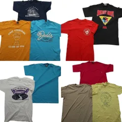 古着卸 まとめ売り シングル 半袖Tシャツ 10枚セット (メンズ S /M ) USA製 ポケット付き ワンポイント 中古 古着 NE2663