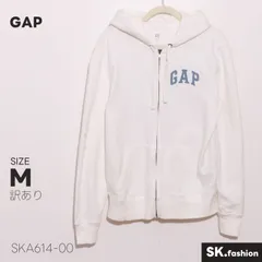 訳あり GAP トップス 裏起毛 ロゴ刺繍 フラッグデザイン フード付き 長袖ジップパーカー