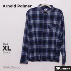 訳あり Arnold Palmer トップス 起毛コットン チェック柄 フラップポケット付き 長袖　ネルシャツ