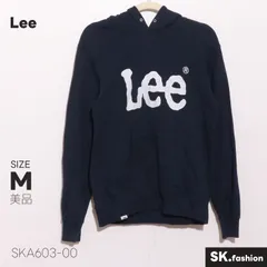 美品 Lee トップス ロゴプリント 裏毛 コットン素材 フード付き ポケット付き 長袖パーカー