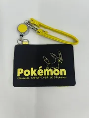 ポケットモンスター Pokemon ポケモン ブラッキー カラー ロゴ リール付き パスケース ブラック イエロー G-13