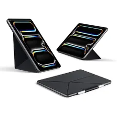 PITAKA iPad Pro 11インチ ケース M5 (2025、第6世代) iPad Pro 11インチ カバー M4 (2024専用、第5世代) 横置＆縦置 タブレットスタンド 磁気吸着 超スリム 軽量 極薄 衝撃保護 折りたたみ 角度調整可能 三ri
