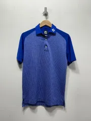 FJ フットジョイ ゴルフ 半袖 ポロTシャツ ブルー M