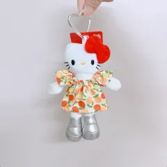 日本タグ / HELLO KITTY ロング足キティ 春ワンピース ぬいぐるみ キーホルダー / 新品