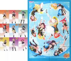 [중고] 상품 세트 Aqours 엽서 9장 세트 & B2 천 포스터 [러브라이브! 선샤인!! Aqours 6th LoveLive!-KU-RU-KU-RU Rock'n'Roll TOUR-<SUNNY STAGE> Blu-ray Memo