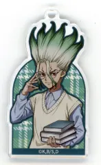 【中古】キーホルダー 石神千空 チェック柄ver. アクリルキーホルダー 「くじ引き堂 Dr.STONE オンラインくじ 読書の秋編」 C-6賞