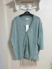 新品タグ付き) kujtenミント色カーディガン 66