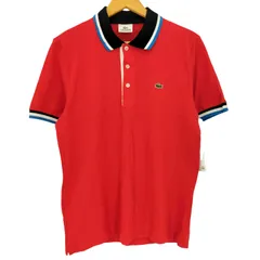 ラコステ LACOSTE ワンポイントロゴ 襟 袖 リブ切替 鹿の子 ポロシャツ メンズ  4