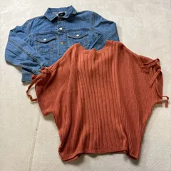【まとめ売り】2点セット AZUL by moussy アズール Gジャン デニムジャケット サマーニットドルマンスリーブ レディースSサイズ