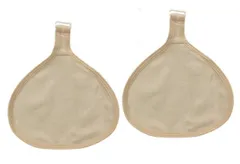 [ミコプエラ] 乳癌パッド シリコンパッド ホック付き 専用カバー 2枚セット 人工乳房保護カバー (三角型, XL) [XL] [三角型]