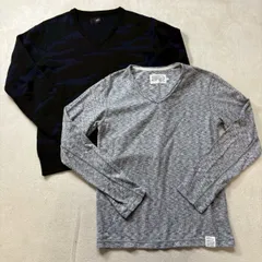 【まとめ売り】2点セット AZUL by moussy アズール カモフラ柄 迷彩柄 ニットセーター 長袖Tシャツ メンズSサイズ カットソー