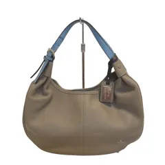 PELLE BORSA(ペレボルサ) トートバッグ - ベージュ×ライトブルー アンミカコラボ レザー