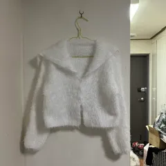 白ファー クロップドカーディガン 新品