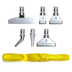 S-NET 5D ダイヤモンドアート ラウンドペン アタッチメント DIY クラフト マーブル 塗装 ポイント ドリル 7点 セット SN-364-AP 黄色 [イエロー]