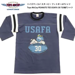 【shop】トイズマッコイ TMC2611 スヌーピー フットボールTシャツ 7分袖 Tシャツ SNOOPY PEANUTS TEE USAFA 30 Toys McCoy ブルーのサムネイル