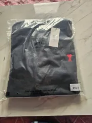 AMI アミ ハート ロゴ ブラック スウェット xl