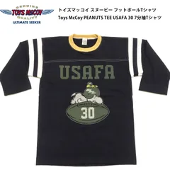 【shop】トイズマッコイ TMC2611 スヌーピー フットボールTシャツ 7分袖 Tシャツ SNOOPY PEANUTS TEE USAFA 30 Toys McCoy ブラックのサムネイル