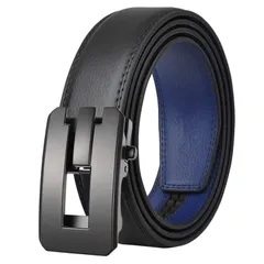 【人気商品】メンズ オートロック式 穴無し ベルト 通勤 紳士 ビジネス カジュアル 自動バックル 穴なし 無段階調節 幅広3.5cm