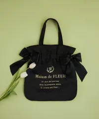 メゾンドフルール ダブル リボン ブラック トートバッグ 痛バッグ スナ系 Girl 日本ブランド