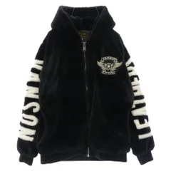 VANSON バンソン ファー ZIP ジャケット パーカー ブラック系 M【中古】のサムネイル