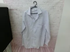 【TAKA71-92】△UNIQLO ユニクロ 長袖リネンシャツ ストライプ パープル