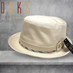 DAKS LONDON ダックス 日本製 リボンデザイン コットンコートクロス ハット 帽子 D0107 ライトベージュ ▲010▼30302k16