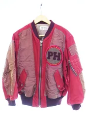 ピンクハウス PINK HOUSE 80s～90s オールド ヴィンテージ MA-1型 切り替え 中綿ボンバージャケット ジャケット レッド Mサイズ 103LT-189