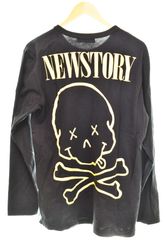 マスターマインド MASTERMIND NEWSTORY ロゴ 長袖Tシャツ ロンT ブラック Lサイズ 103MT-4182